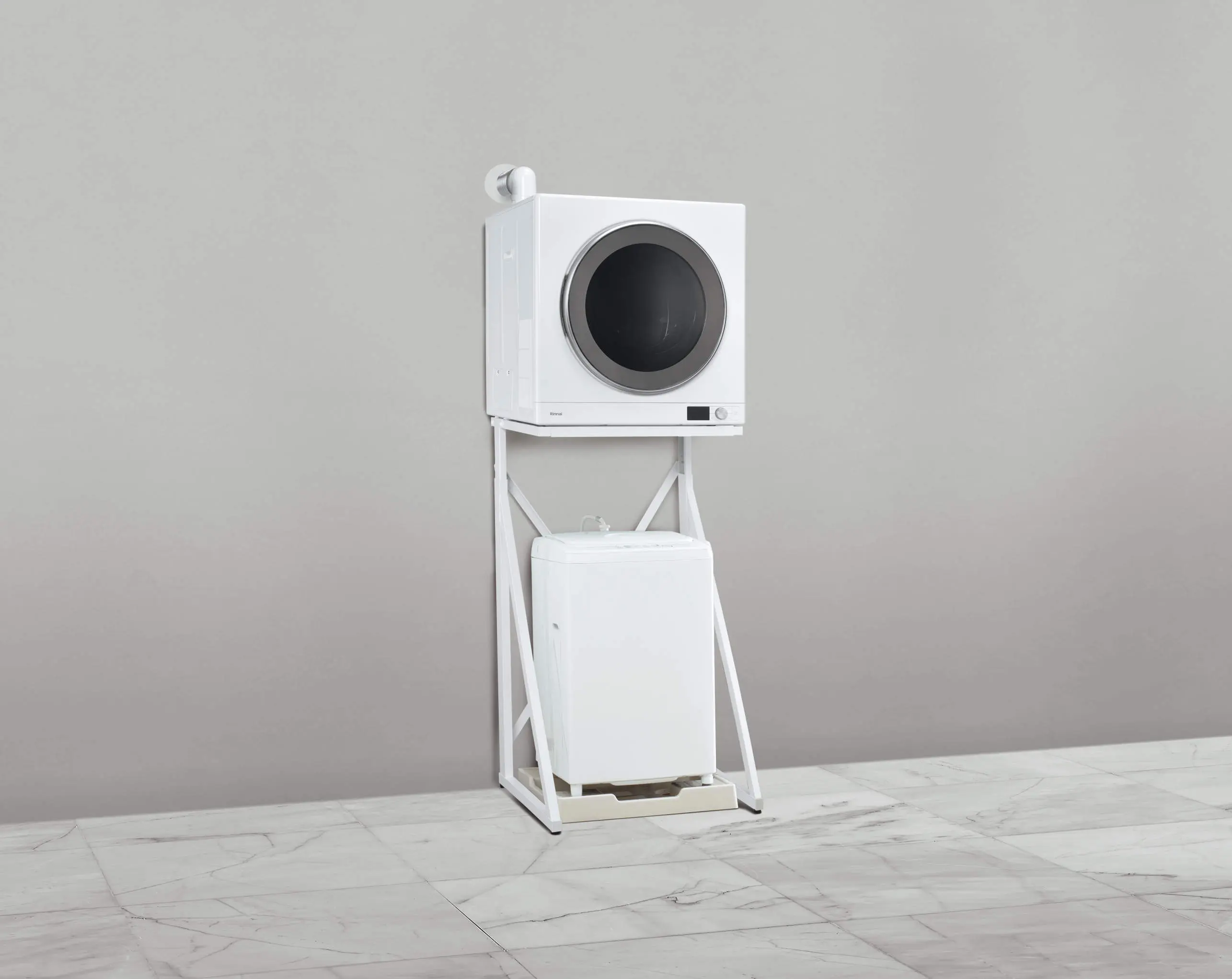 洗濯機の上にスッキリ設置！デッドスペースを有効活用イメージ