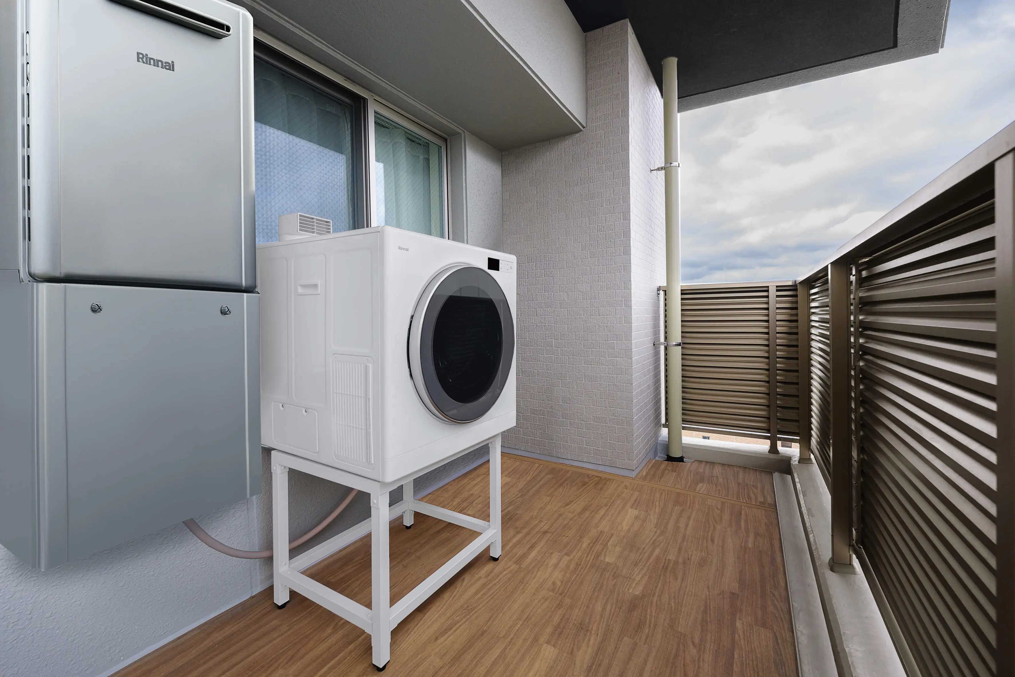 屋外・軒下への乾太くん設置イメージ