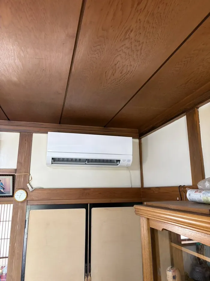 酒田市 エアコン交換後の室内機（三菱電機 霧ヶ峰）