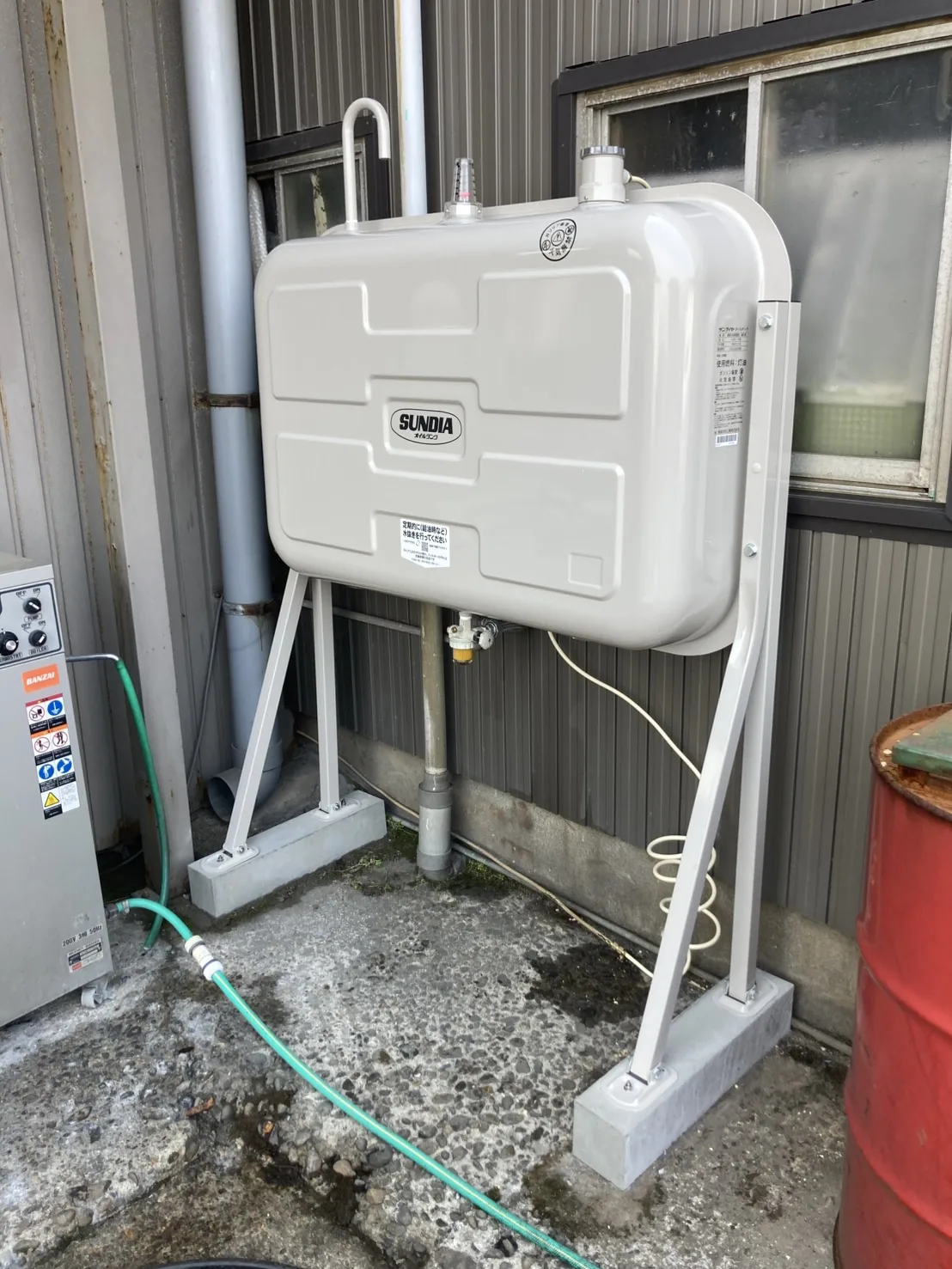 酒田市 ホームタンク（灯油タンク）交換 施工後（SUNDIA製新品）