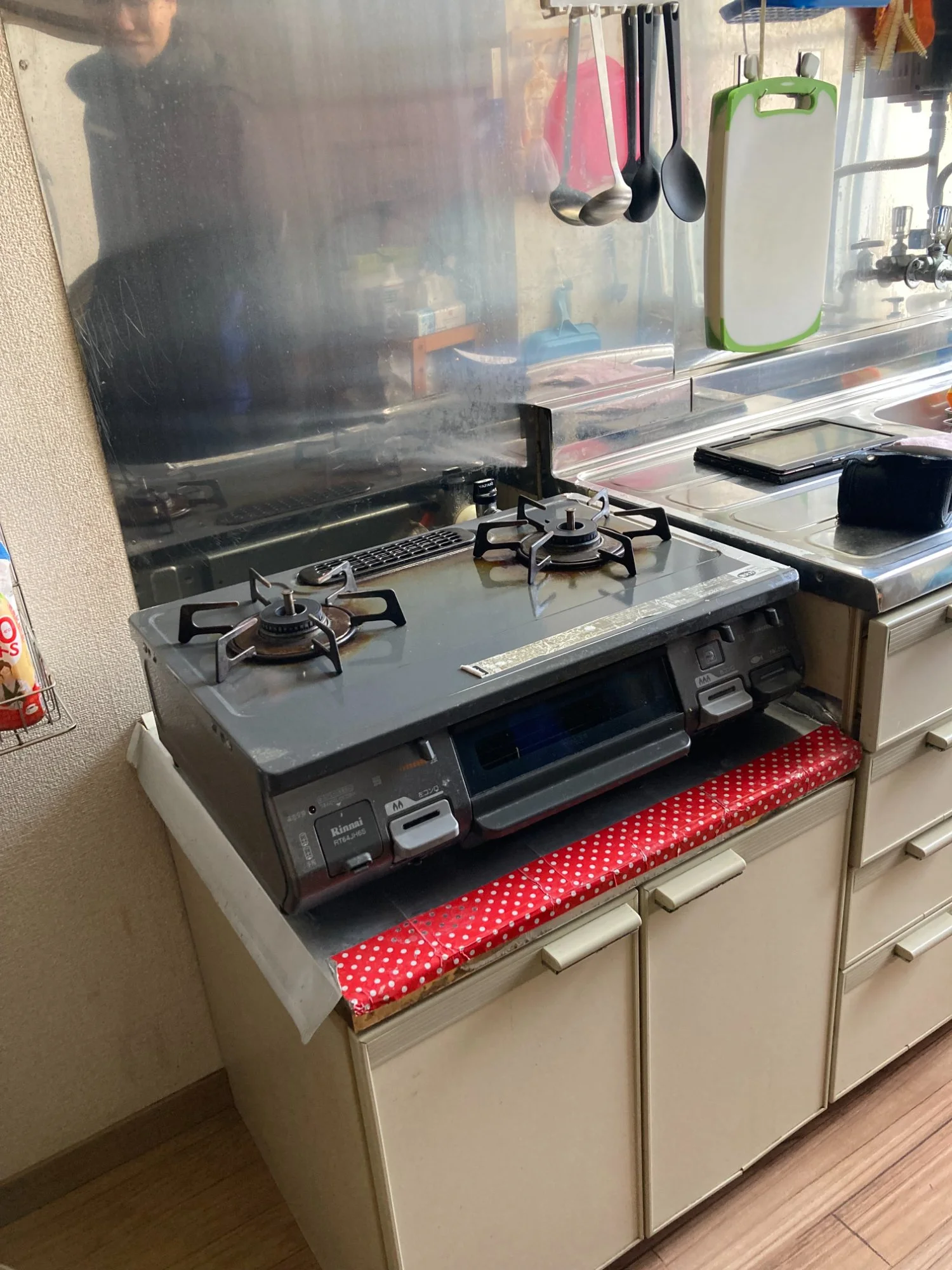酒田市〇〇様邸 ガスコンロ 交換前（リンナイ製）