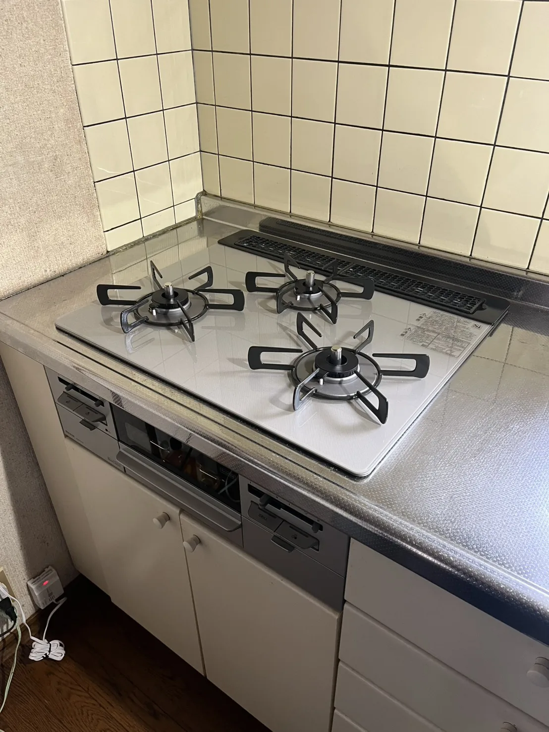 酒田市上安町T様邸 ビルトインコンロ交換後（リンナイ リプラ）