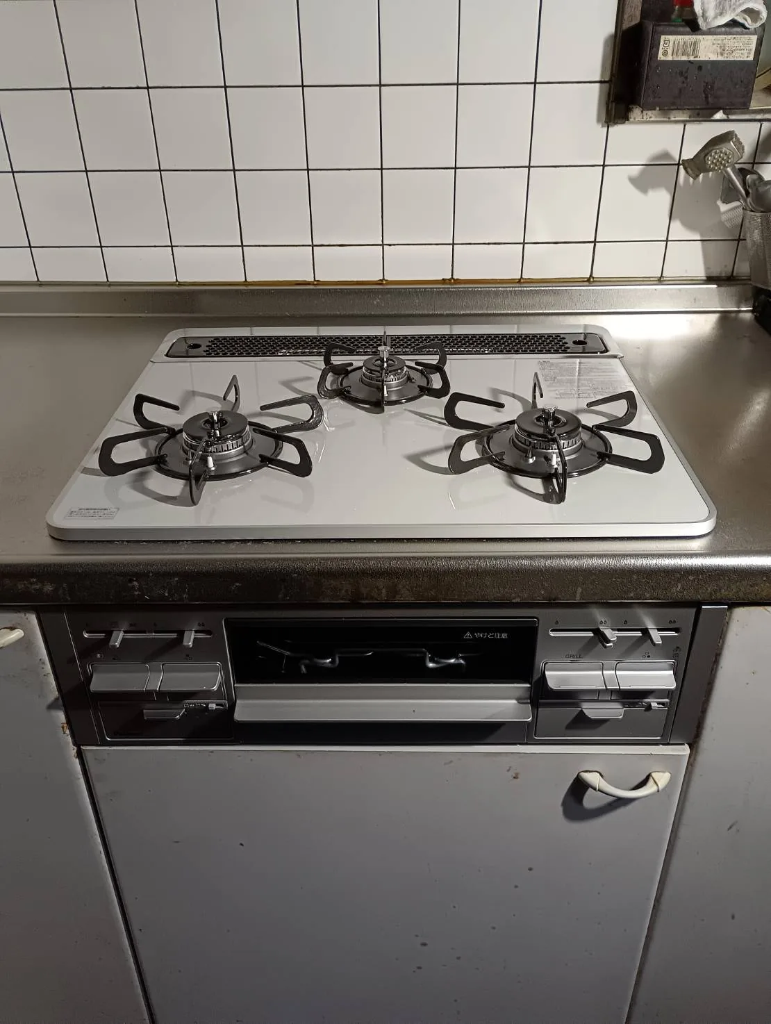 酒田市東大町H様邸 ビルトインコンロ交換後（リンナイ センス）